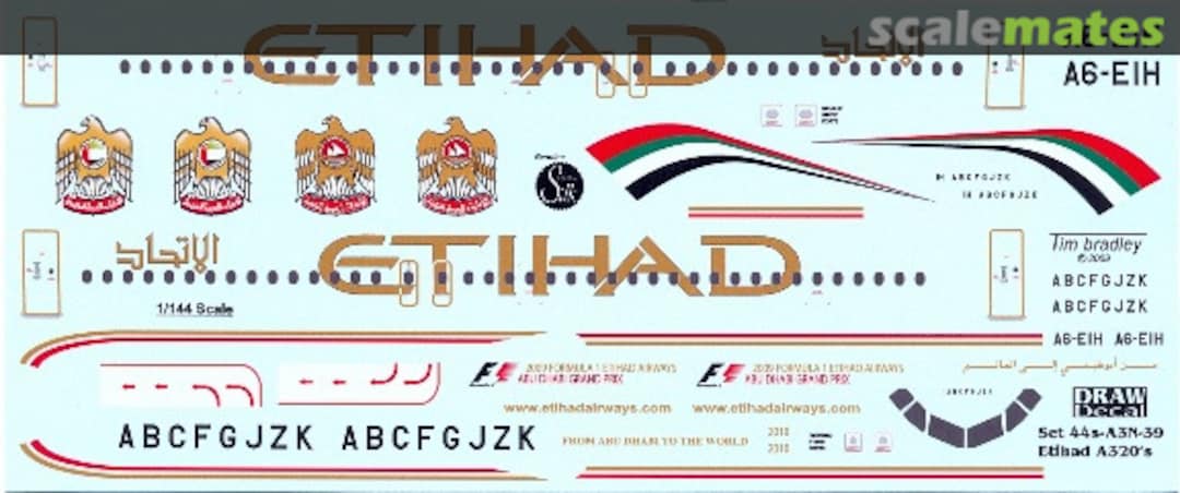 Boxart Airbus A320-212, A320-232 44-A3N-39 Draw Decal Boxart Airbus A320-212, A320-232 44-A3N-39 Draw Decal