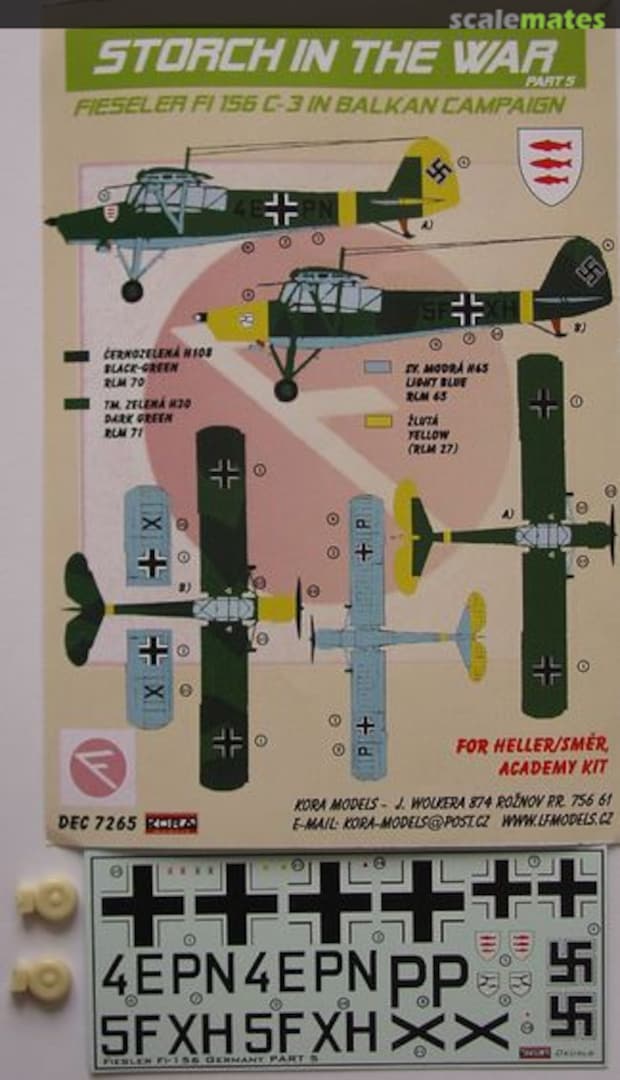 Boxart Fieseler Fi 156C-3 in Balkan Campaign DEC7265 Kora Models