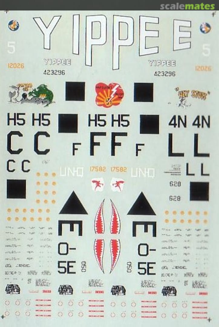 Boxart P-38 J/F Lightning: 343rd, 364th, & 367th FG 44-130 Microscale