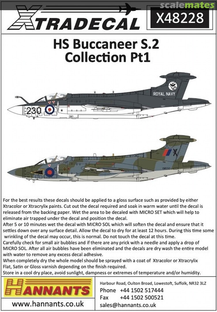 Boxart HS Buccaneer S.2 Collection Pt.1 X48228 Xtradecal Boxart HS Buccaneer S.2 Collection Pt.1 X48228 Xtradecal