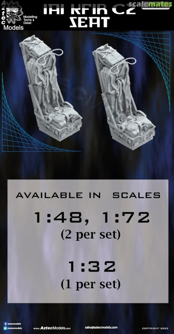 Boxart IAI Kfir C2 seats R48-034 Aztec Models