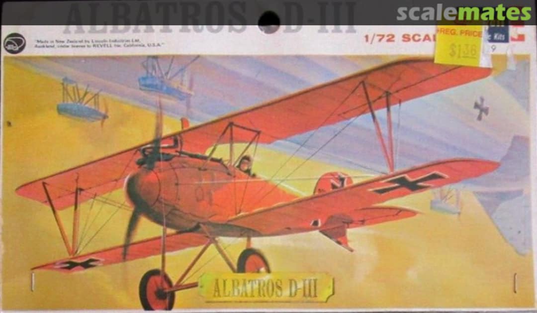 Boxart Albatros D.III P-629 Revell/New Zealand Boxart Albatros D.III P-629 Revell/New Zealand
