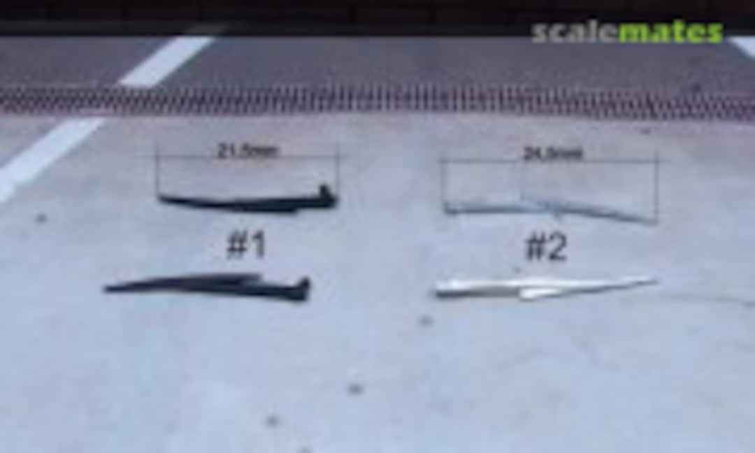 1:24 windshield wipers #2 White metal (polished) (Scale Production SP24297 #2) SP24297 #2