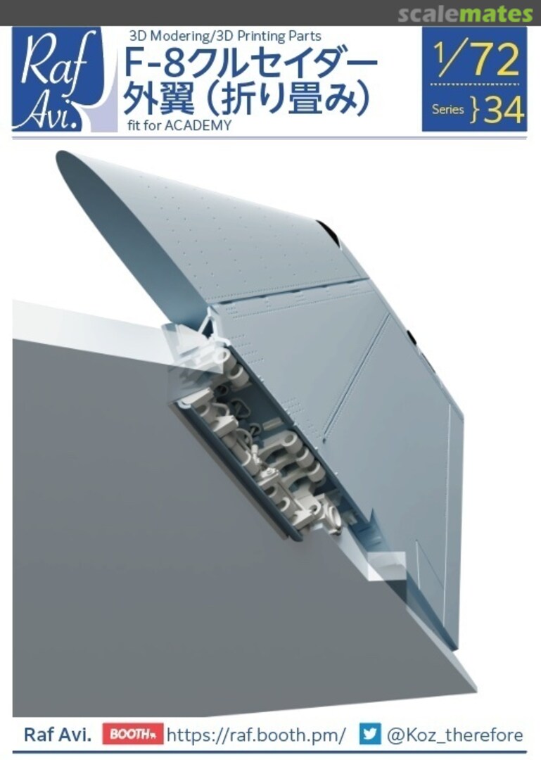 Boxart F-8 Crusader Folded outer wing 7234 Raf Avi.