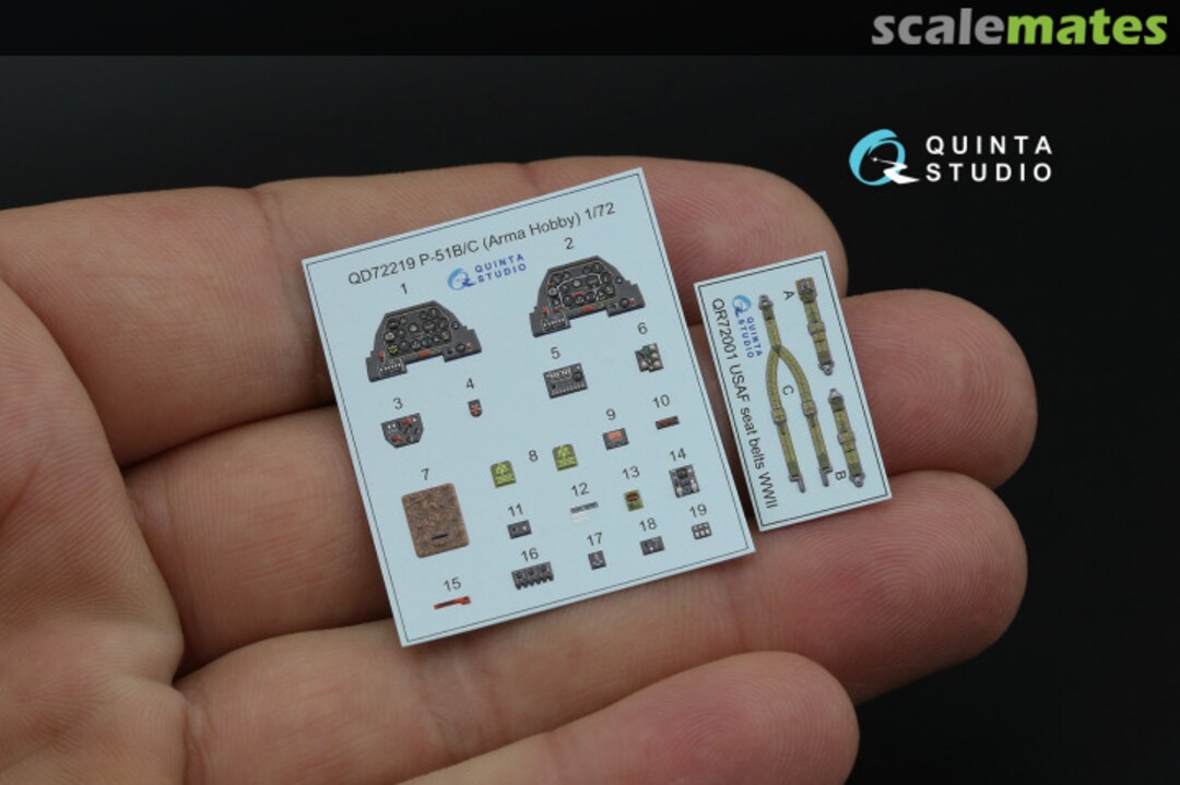 Contents P-51B/C Mustang interior 3D decals QD72219 Quinta Studio Contents P-51B/C Mustang interior 3D decals QD72219 Quinta Studio