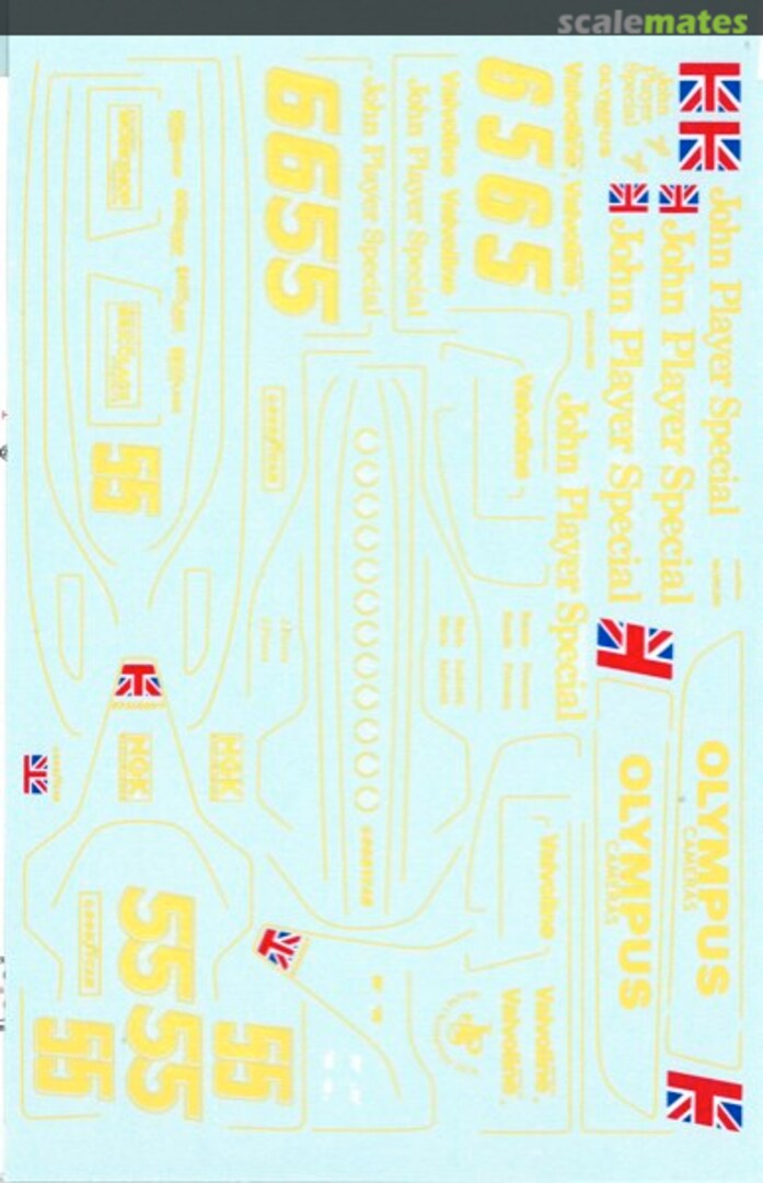 Contents Lotus 79 Full Decal (for Tamiya or Hasegawa) MSMD158 MSM Creation