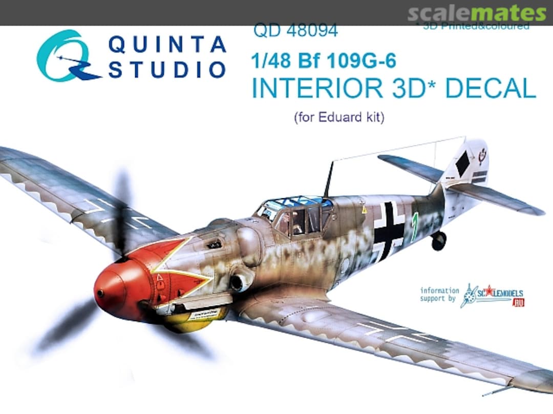 Boxart Bf 109G-6 interior 3D decals QD48094 Quinta Studio Boxart Bf 109G-6 interior 3D decals QD48094 Quinta Studio