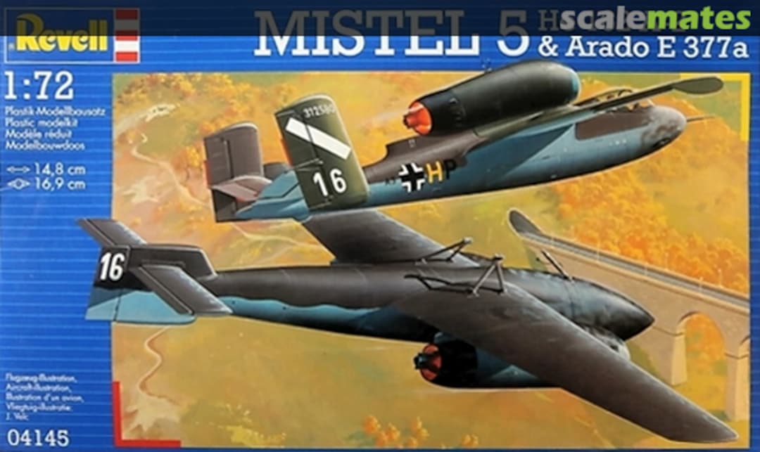Boxart Mistel 5 He 162 A-2 & Arado E 377a 04145 Revell