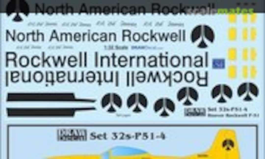 1:32 Bob Hoover "Rockwell" P-51D (Draw Decal 32-P51-4) 32-P51-4