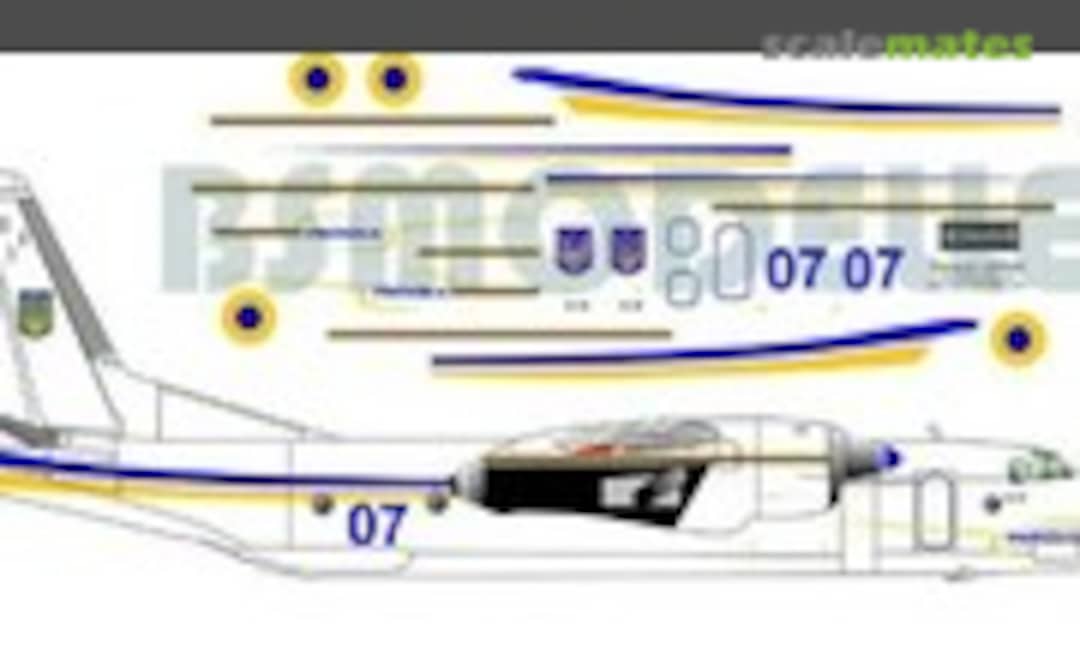 1:72 720282 Antonov An-26 "07 Blue" decal for aircraft scale model (BSmodelle BSM720282) BSM720282
