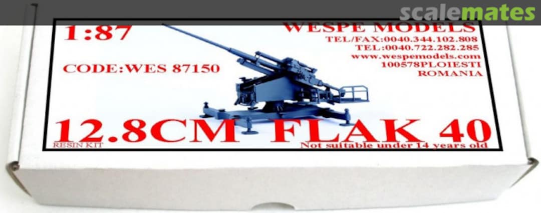 Boxart 12.8cm Flak 40 WES 87150 Wespe Models Boxart 12.8cm Flak 40 WES 87150 Wespe Models