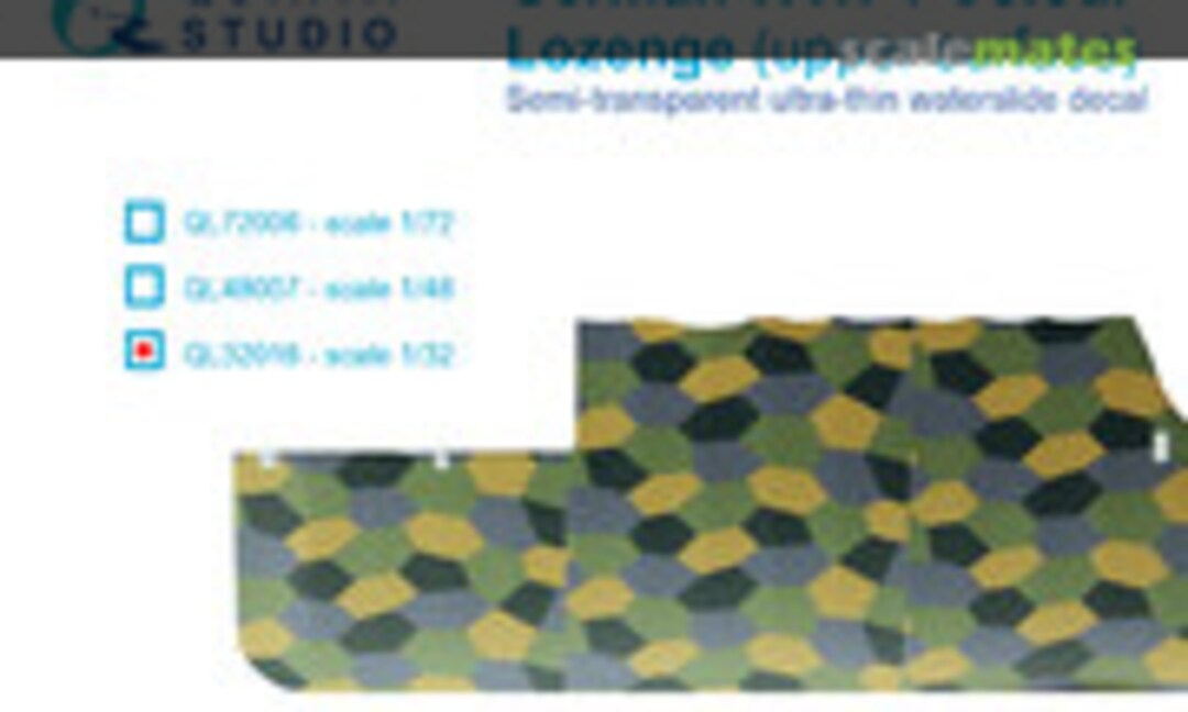 1:32 German WWI 4-Colour Lozenge (upper surface) (Quinta Studio QL32016) QL32016