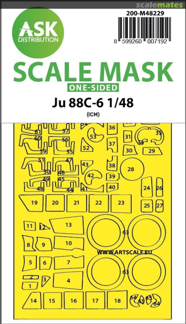 Boxart Ju 88C-6 masks 200-M48229 ASK Boxart Ju 88C-6 masks 200-M48229 ASK