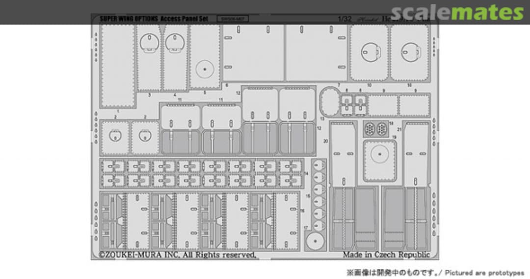 Boxart Photo-Etched Access Panel Set SWS06-M08 Zoukei-Mura
