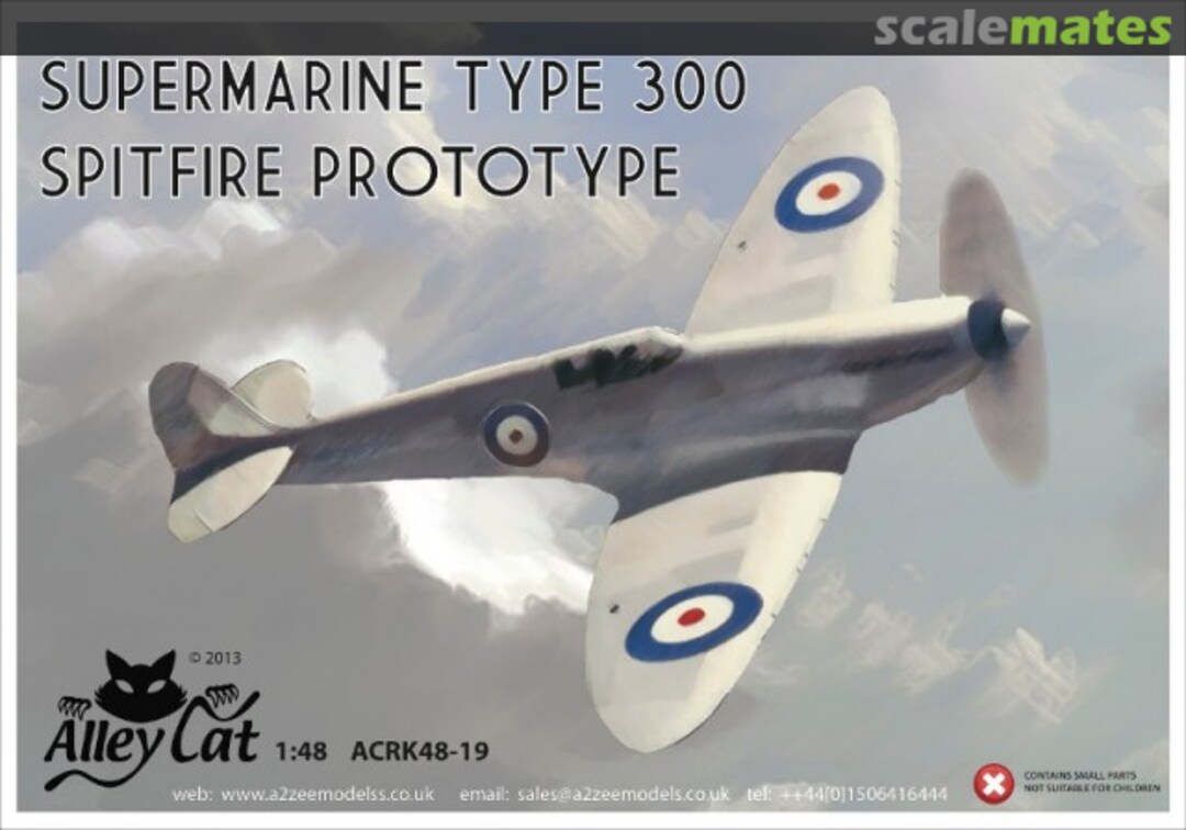Boxart Supermarine Type 300 Spitfire Prototype ACRK 48-19 Alley Cat Boxart Supermarine Type 300 Spitfire Prototype ACRK 48-19 Alley Cat