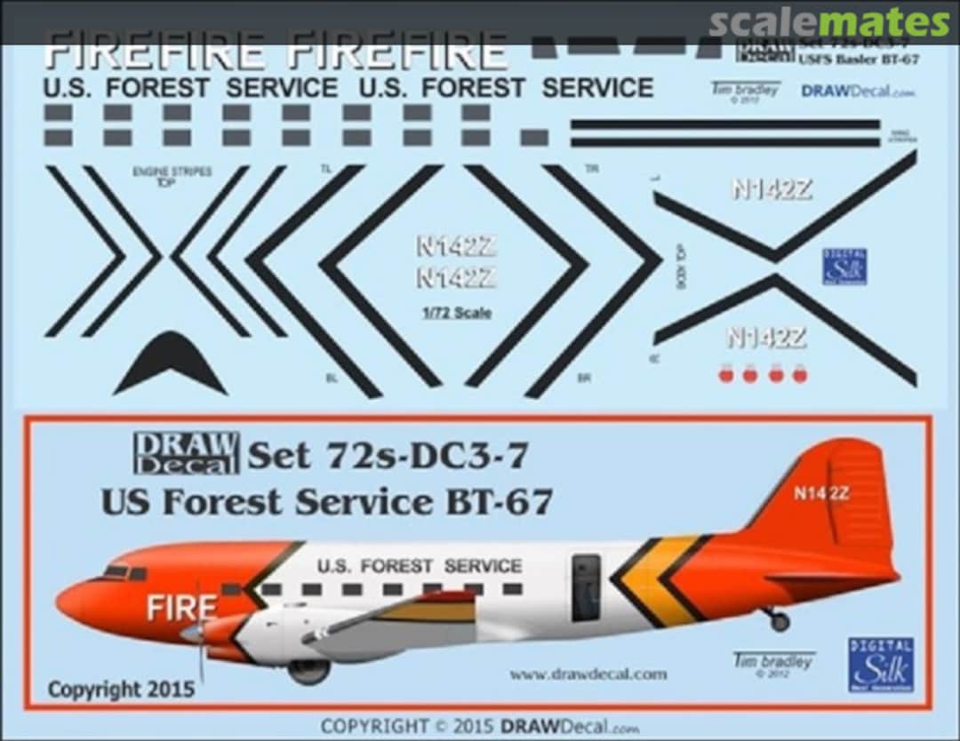 Boxart US Forest Service BT-67 72s-DC3-7 Draw Decal Boxart US Forest Service BT-67 72s-DC3-7 Draw Decal