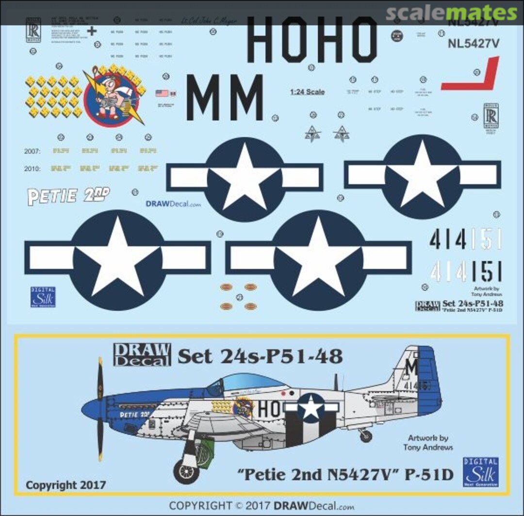 Boxart P-51D "Petie 2nd" N5427V 24-P51-48 Draw Decal Boxart P-51D "Petie 2nd" N5427V 24-P51-48 Draw Decal
