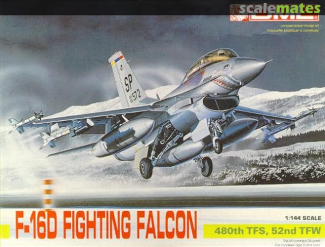 Boxart F-16D Fighting Falcon 480TFS, 52nd TFW 4523 DML Boxart F-16D Fighting Falcon 480TFS, 52nd TFW 4523 DML