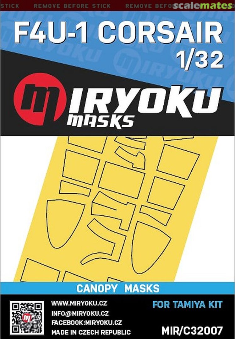 Boxart F4U-1 Corsair Masks MIR/C32007 Miryoku Boxart F4U-1 Corsair Masks MIR/C32007 Miryoku