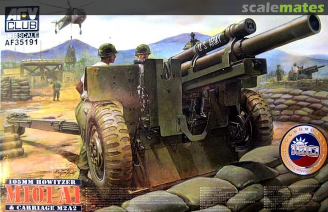 Boxart 105mm Howitzer M101A1 on Carriage M2A2 AF35191 AFV Club Boxart 105mm Howitzer M101A1 on Carriage M2A2 AF35191 AFV Club