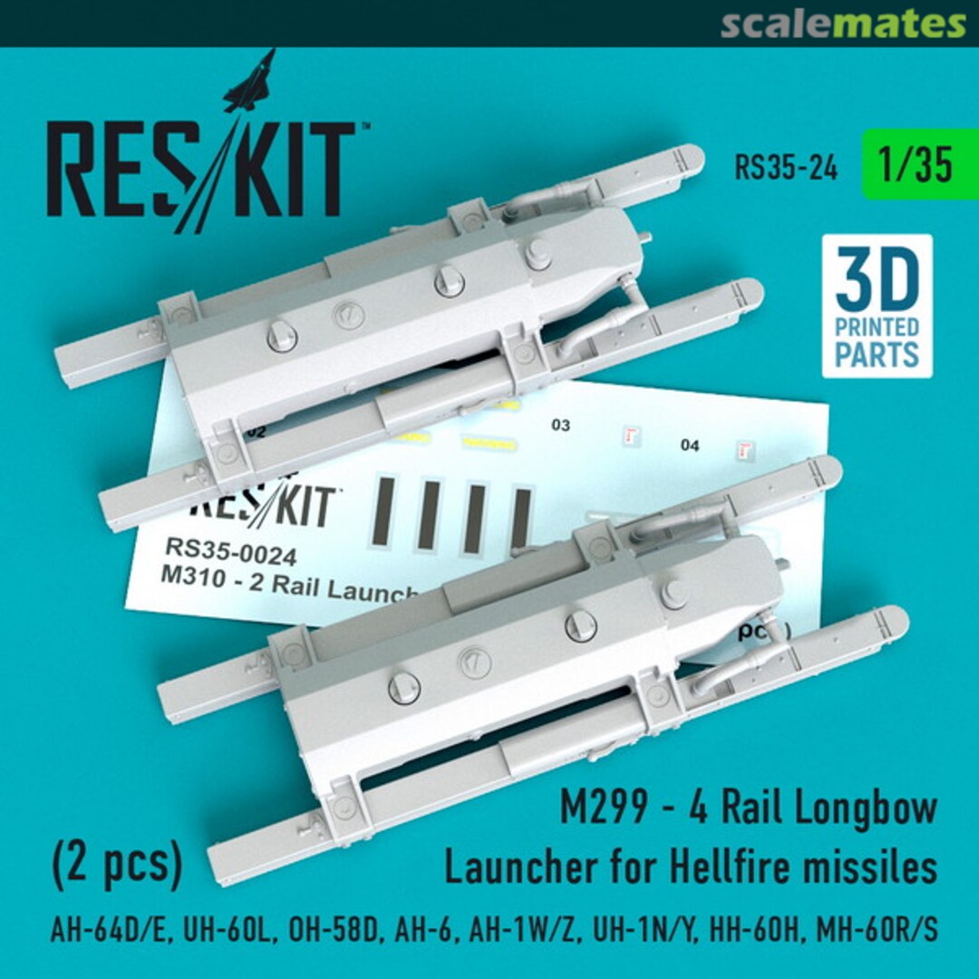Boxart M310 - 2 Rail Launcher for Hellfire missiles RS35-0024 ResKit Boxart M310 - 2 Rail Launcher for Hellfire missiles RS35-0024 ResKit