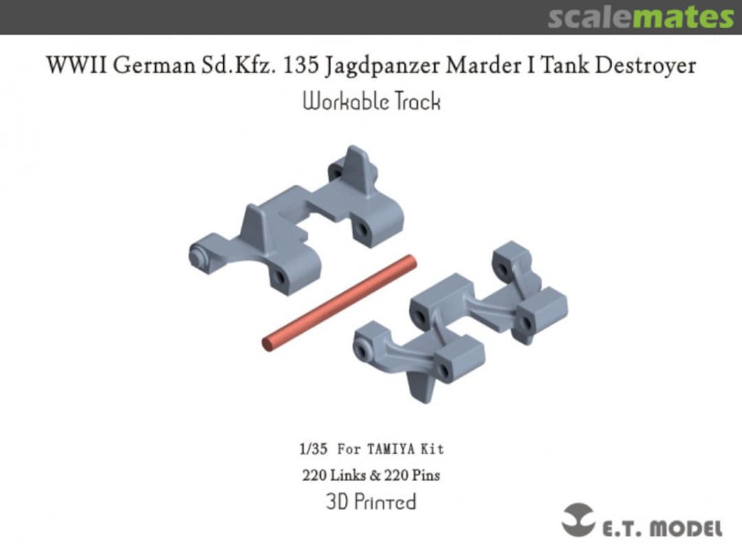 Boxart German Sd.Kfz. 135 Jagdpanzer Marder I (Lorraine)Tank Destroyer Workable Track P35-031 E.T. Model Boxart German Sd.Kfz. 135 Jagdpanzer Marder I (Lorraine)Tank Destroyer Workable Track P35-031 E.T. Model