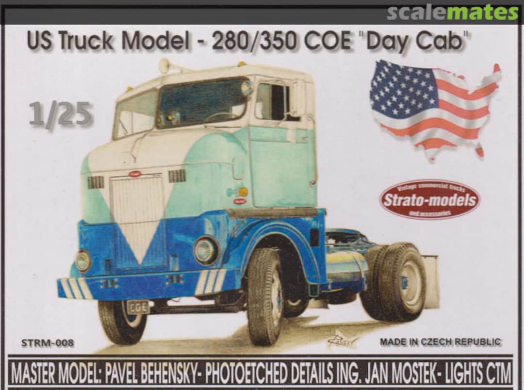 Boxart US Truck Model - 280/350 COE 'Day Cab' STRM-008 Strato-models Boxart US Truck Model - 280/350 COE 'Day Cab' STRM-008 Strato-models