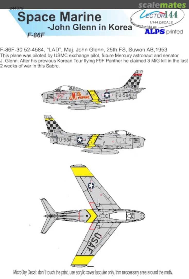 Boxart John Glenn in Korea - F-86F Sabre 244079 Vector144 Boxart John Glenn in Korea - F-86F Sabre 244079 Vector144