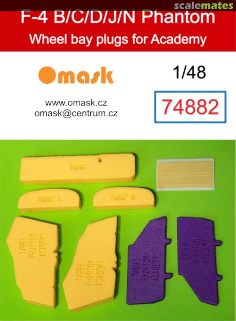 Boxart F-4 B/C/D/J/N Phantom wheel bay plugs 74882 Omask Boxart F-4 B/C/D/J/N Phantom wheel bay plugs 74882 Omask