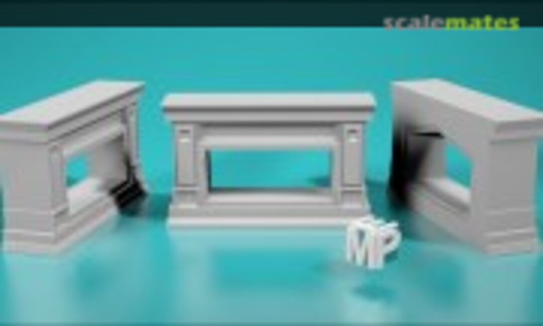 1:72 Neoclassical fireplace casing - type 1 - large (EMP3d 72151018) 72151018