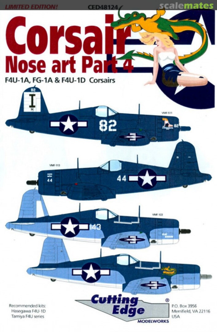 Boxart Corsair Nose Art Part 4 CED48124 Cutting Edge Modelworks Boxart Corsair Nose Art Part 4 CED48124 Cutting Edge Modelworks