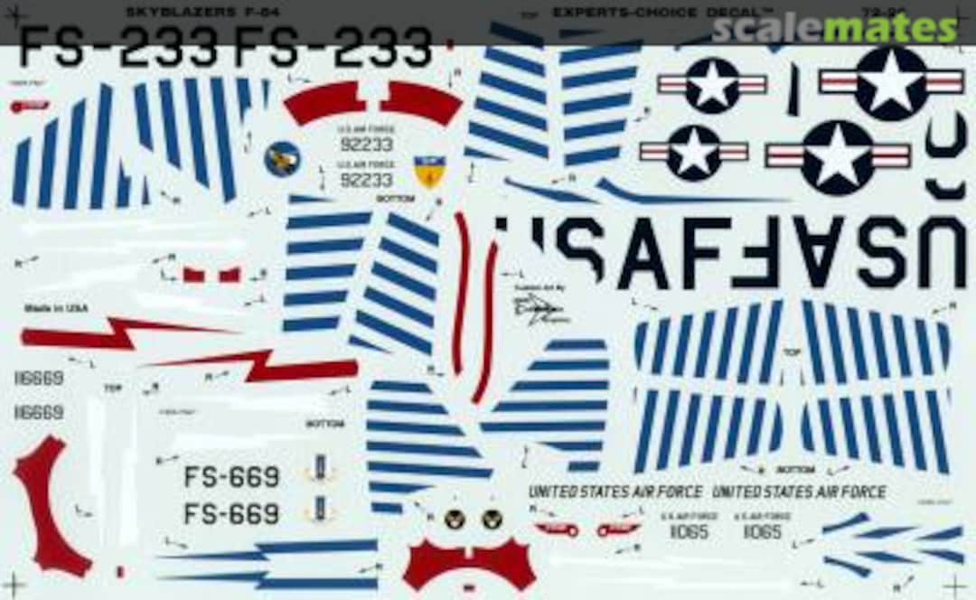 Boxart USAFE Skyblazers F-84E/G 72-26 Experts-Choice Decal Boxart USAFE Skyblazers F-84E/G 72-26 Experts-Choice Decal