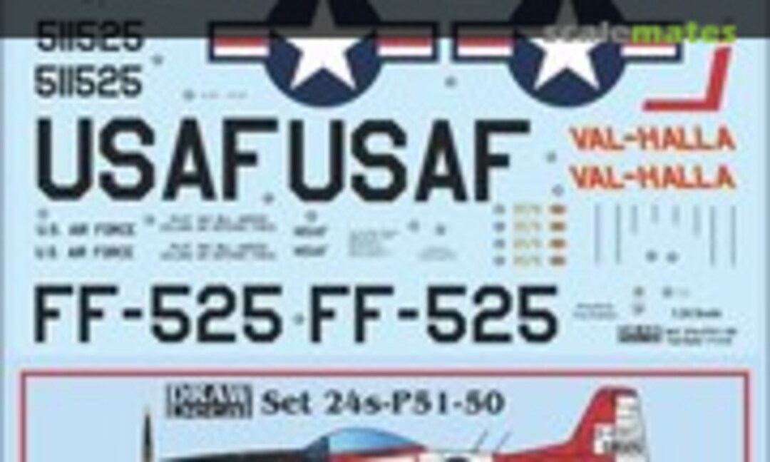 1:24 P-51D "VAL HALLA" (Draw Decal 24-P51-50) 24-P51-50