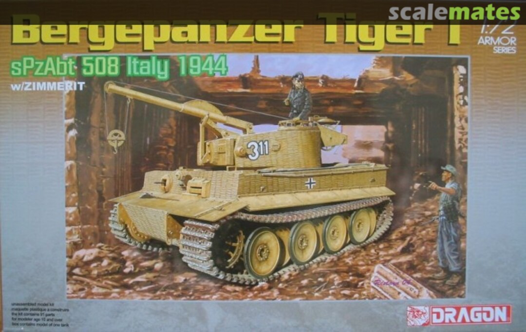 Boxart Bergepanzer Tiger I w/Zimmerit 7210 Dragon Boxart Bergepanzer Tiger I w/Zimmerit 7210 Dragon