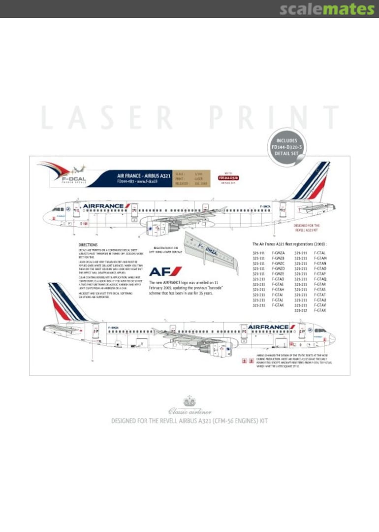 Boxart Air France - Airbus A321 FD144-483 F-DCAL Boxart Air France - Airbus A321 FD144-483 F-DCAL