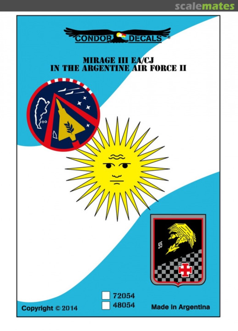 Boxart Mirage IIIEA/CJ In The Argentine Air Force II 48054 Condor Decals Boxart Mirage IIIEA/CJ In The Argentine Air Force II 48054 Condor Decals