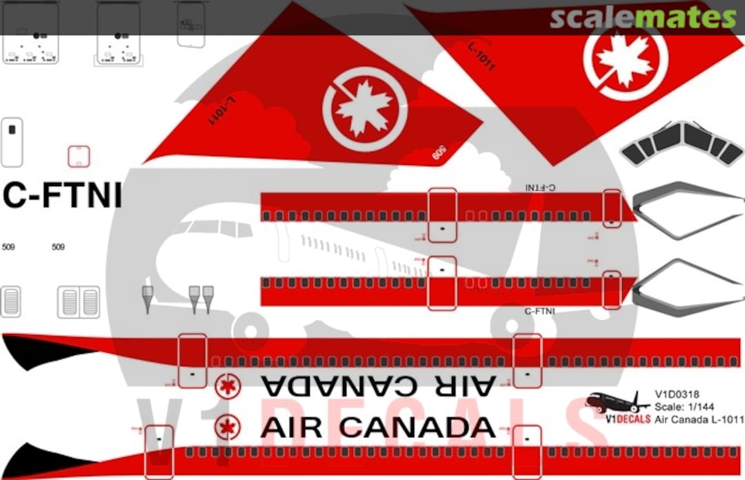 Boxart Air Canada Lockheed L-1011-100 Tristar V1D0318-144 V1 Decals Boxart Air Canada Lockheed L-1011-100 Tristar V1D0318-144 V1 Decals