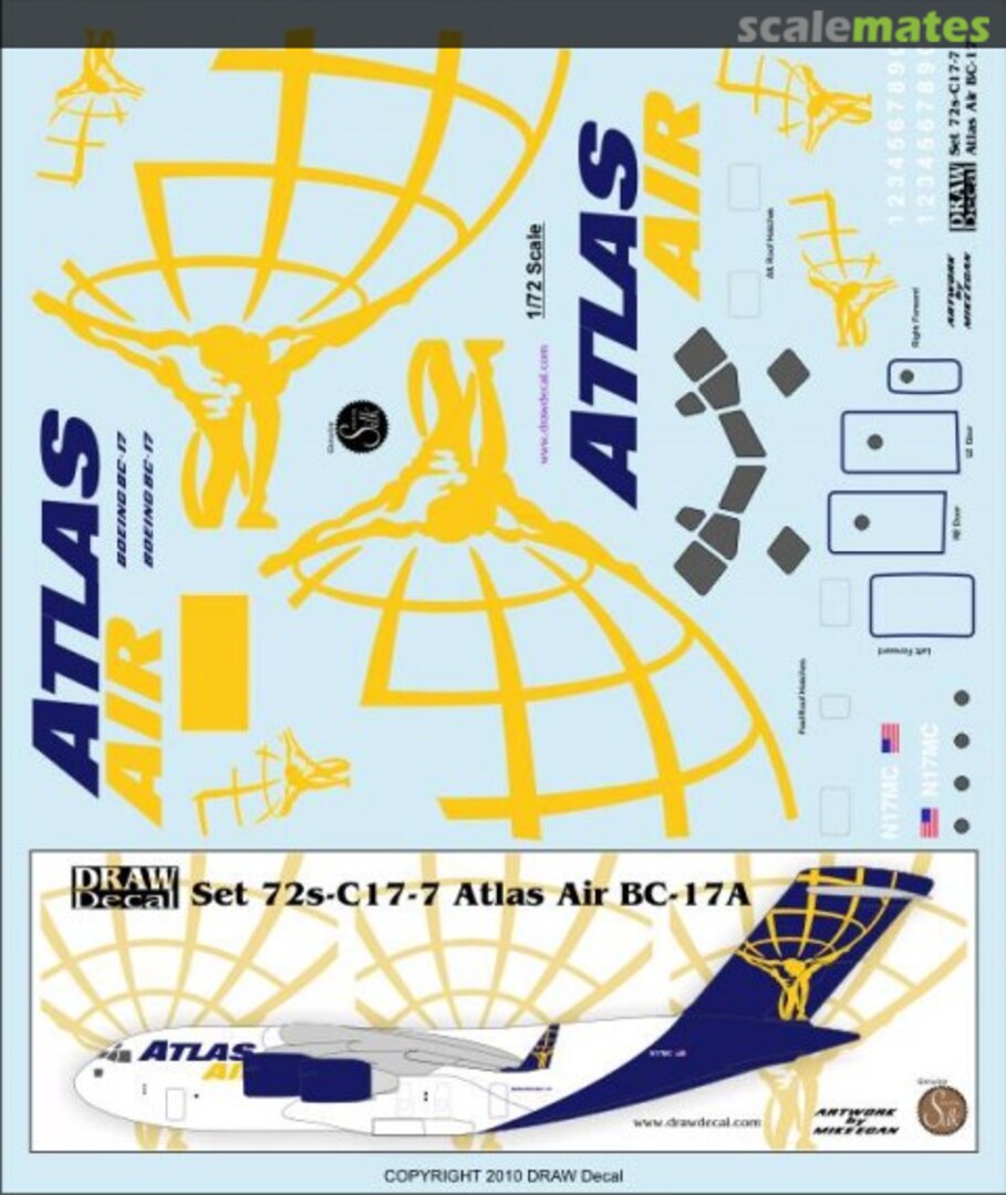 Boxart Atlas Air BC-17A 72s-C17-7 Draw Decal Boxart Atlas Air BC-17A 72s-C17-7 Draw Decal