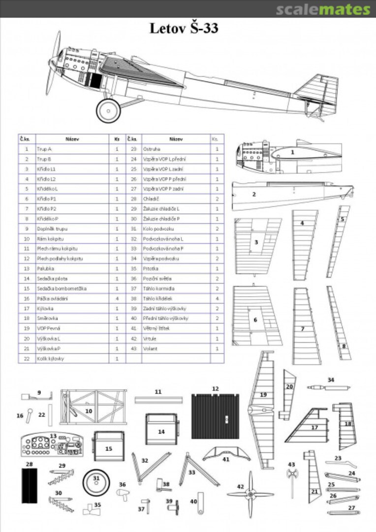 Contents Letov Š.33 48004 Airmastr (Malý-Strmiska) Contents Letov Š.33 48004 Airmastr (Malý-Strmiska)