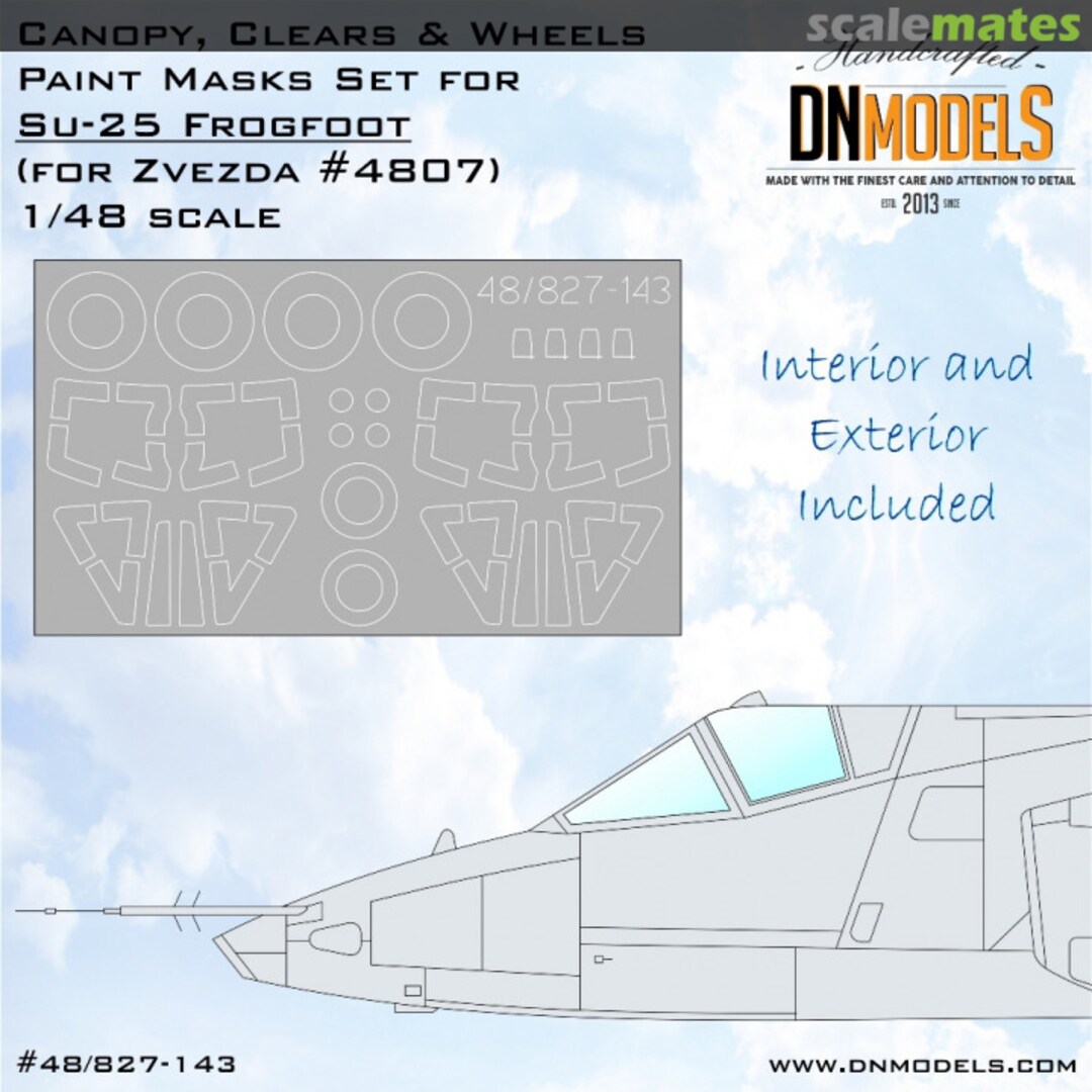 Boxart Su-25 Frogfoot Canopy, Clears & Wheels Paint Masks Set 48/827-143 DN Models Boxart Su-25 Frogfoot Canopy, Clears & Wheels Paint Masks Set 48/827-143 DN Models
