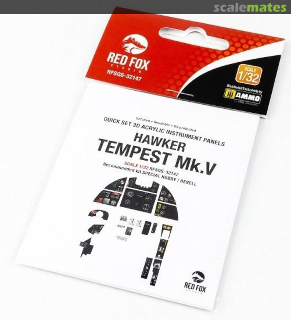 Boxart Hawker Tempest Mk.V 3D Acrylic Instrument Panels RFSQS-32147 Red Fox Studio