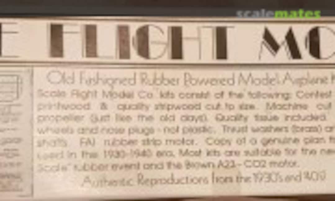 1:21 Fleet Special (Scale Flight Model Co. 1140) 1140