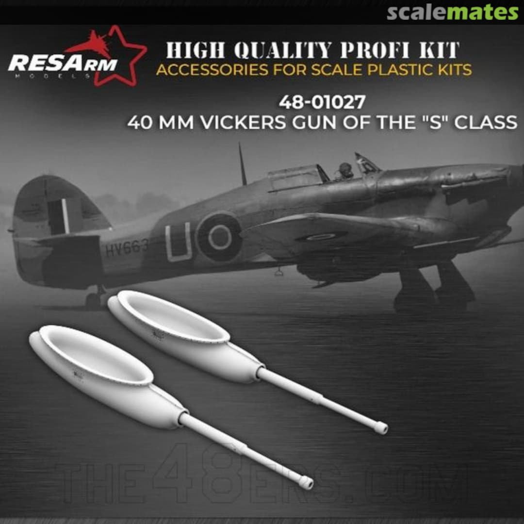 Boxart Hurricane Mk.D 40mm Vickers gun 48-01027 RESArm