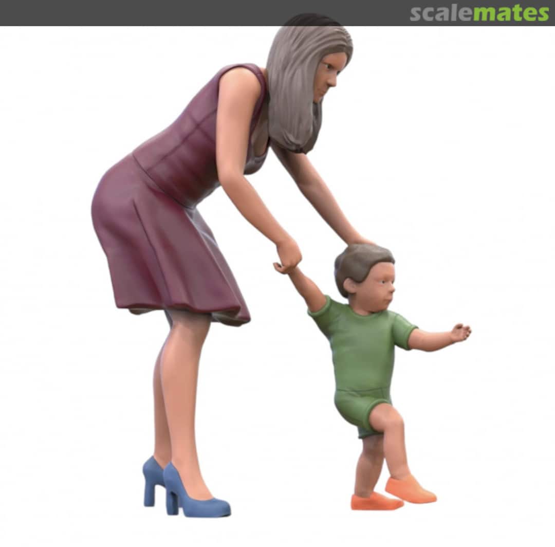 Boxart Frau mit Kind/Mutter mit Sohn 26 3Drifter-Miniatures Boxart Frau mit Kind/Mutter mit Sohn 26 3Drifter-Miniatures