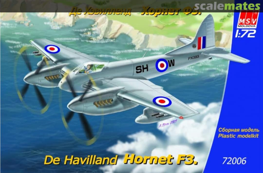 Boxart De Havilland Hornet F3. 72006 MSV Moldova Boxart De Havilland Hornet F3. 72006 MSV Moldova