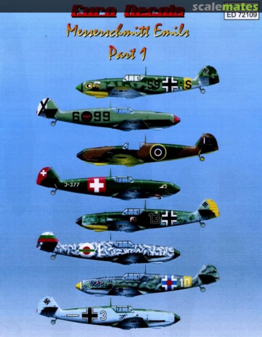 Boxart Messerschmitt Emils Part 1 ED48109 Euro Decals Boxart Messerschmitt Emils Part 1 ED48109 Euro Decals