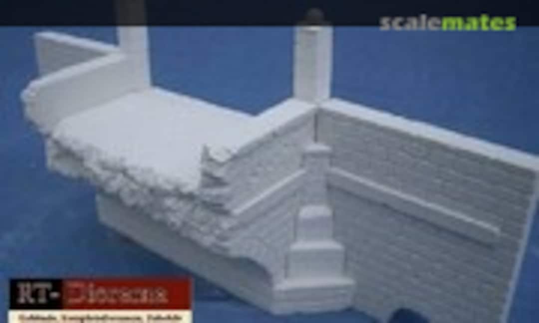 1:35 Large stone arch bridge: "Destroyed bridgehead" (RT-Diorama 35136) 35136