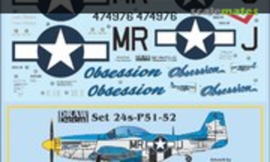 1:24 P-51D "Obsession" (Draw Decal 24-P51-52) 24-P51-52