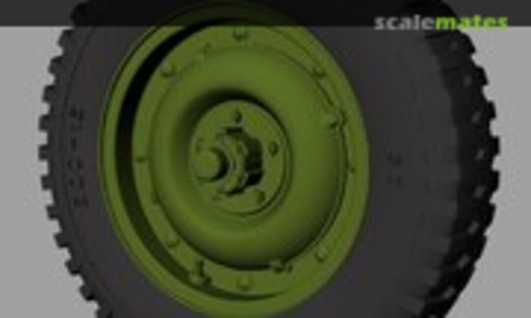 1:35 Willys MB Jeep roadwheels (Firestone) (Panzer Art RE35-528) RE35-528