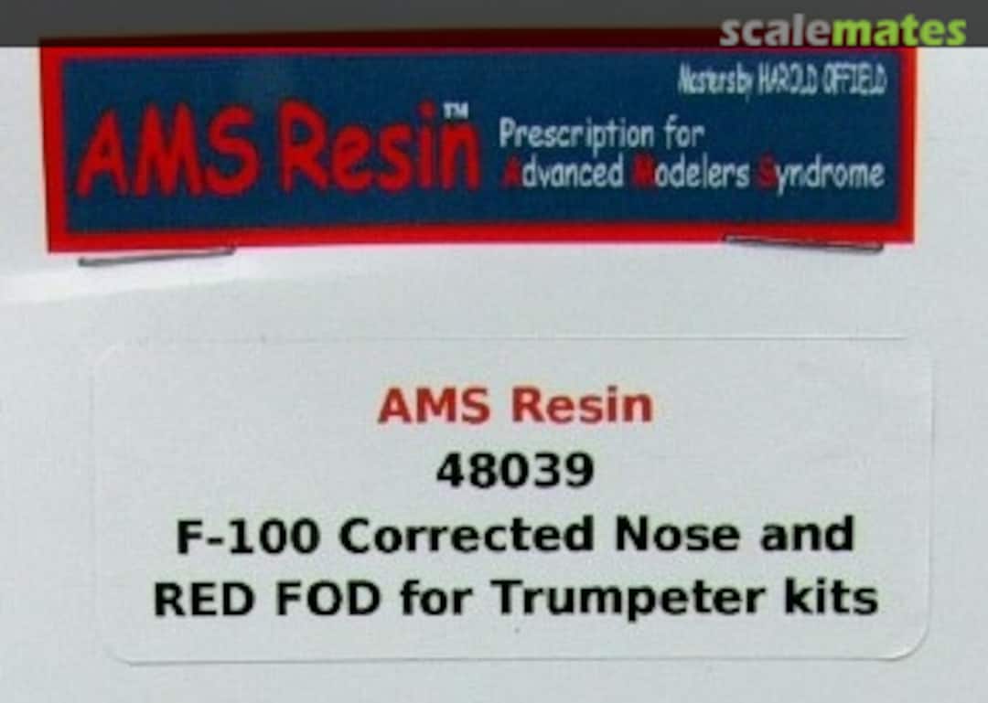 Boxart F-100 Super Sabre - Corrected Nose and Red FOD Cover 48039 AMS Resin Boxart F-100 Super Sabre - Corrected Nose and Red FOD Cover 48039 AMS Resin